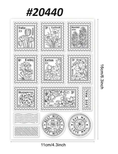 Card-making / Stamping / Mixed Media - Stamp - Floral Postage