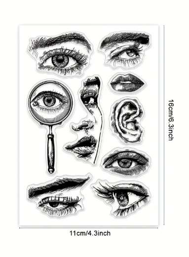 Clear stamps for card making - Apple of my eye  - Craft supplies / Stamping tools