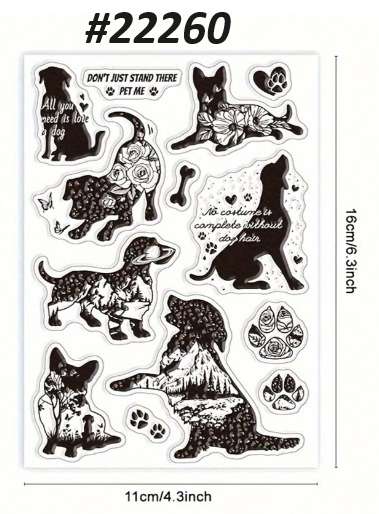 Card-making / Stamping / Mixed Media - Stamp - Puppy dog tails