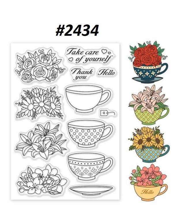 Card-making / Stamping / Mixed Media - Stamp - Teacups