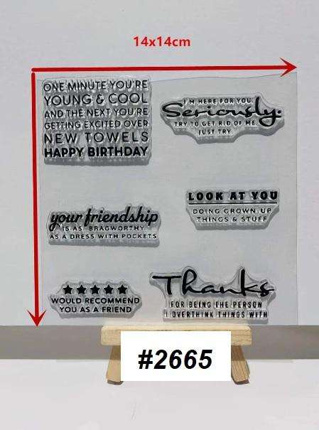 Clear stamps  - Your friendship  - Card-making / card-making supplies / Stamping tools