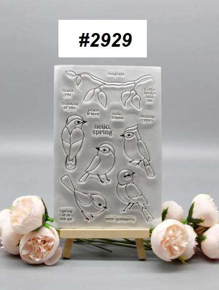 Clear stamps for card making - Hello Spring - Card-making / card-making supplies / Stamping tools