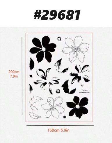Clear stamps for card making - Flower Script - Card-making / card-making supplies / Stamping tools