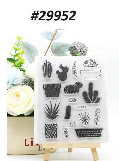 Clear stamps for card making -Cacti Cascades - Card-making / card-making supplies / Stamping tools