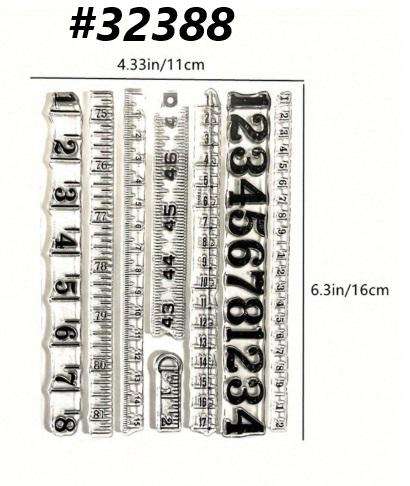 Clear stamps for card making - Stamp - Measurements