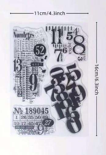 Clear Stamps for Card Making - Acrylic Stamp Set - Scrapbooking & Journaling - Numbers