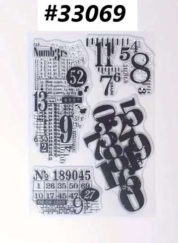 Clear stamps for card making - Numbers  - Craft supplies / Stamping tools