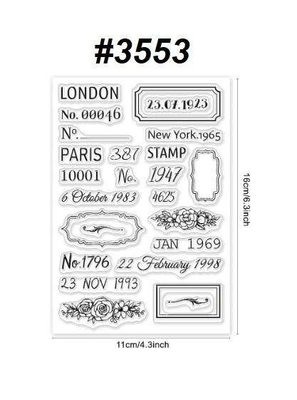 Clear Stamps for Card Making - Acrylic Stamp Set - Scrapbooking & Journaling - New York