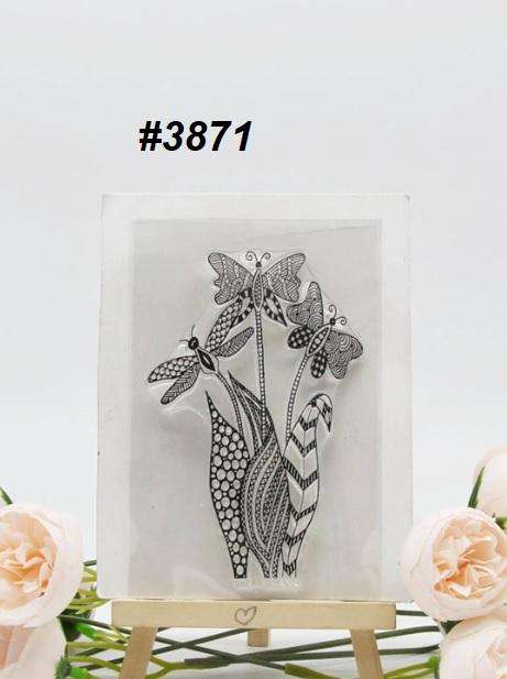 Clear stamps for card making - Stamp - Fluttering Blooms