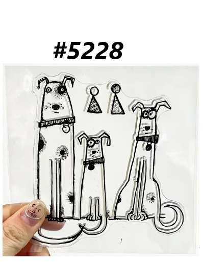 Clear stamps for card making - Party Dogs - Card-making / card-making supplies / Stamping tools