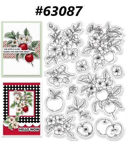 Clear stamps for card making - Stamp - An apple a day