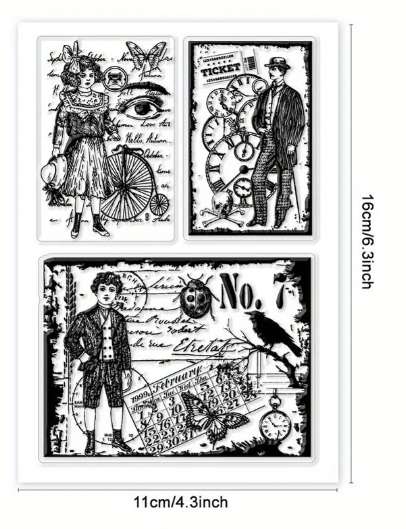 Clear stamps for card making - Oliver Twist  - Craft supplies / Stamping tools