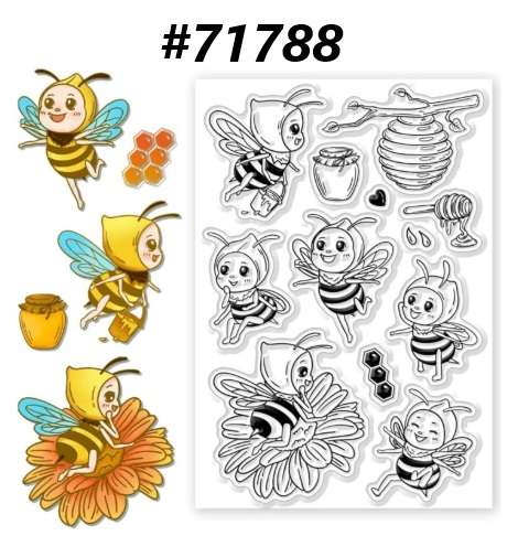 Clear stamps for card making - Stamp - Happy Little Bee