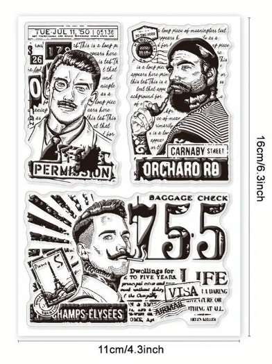 Clear stamps for card making - Mr Watson - Craft supplies / Stamping tools