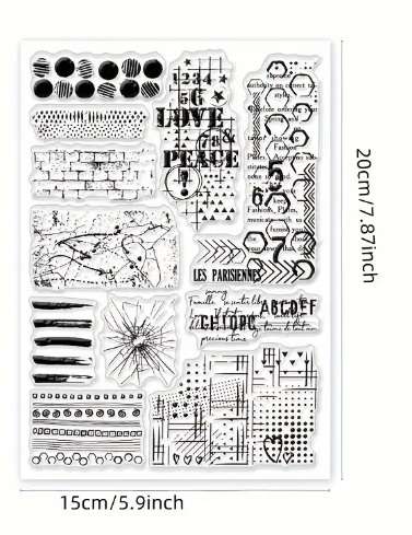 Clear stamps for card making - Textured Background - card-making supplies / Stamping tools