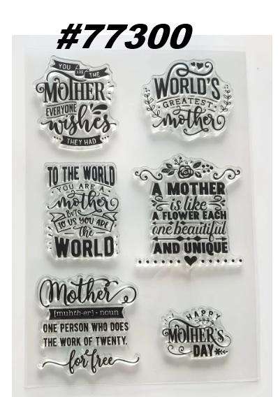Clear stamps for card making - Stamp - A Mother is like a flower