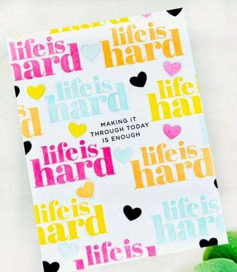 Cardmaking / Scrapbooking - Stamp and die set - Good vibes