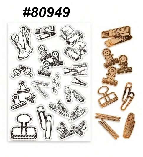 Clear stamps for card making - Office Clips - Card-making / card-making supplies / Stamping tools