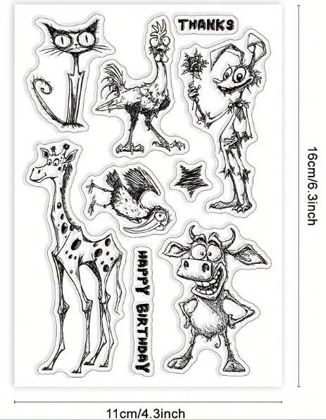 Stamps for card making - Animal Zoo - Card-making / card-making supplies / Stamping tools