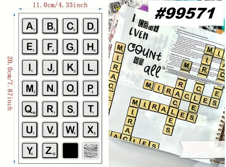 Card-making / Stamping / Mixed Media - Stamp - Scrabble Letters