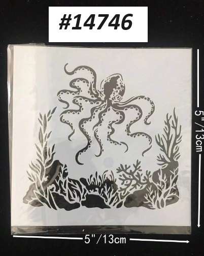 Stencil / Mask / Mixed Media - Tentacle Treasures