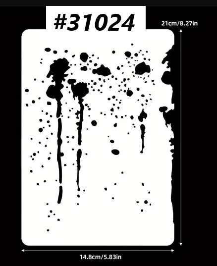Stencil / Mask / Mixed Media - Drip Splatter