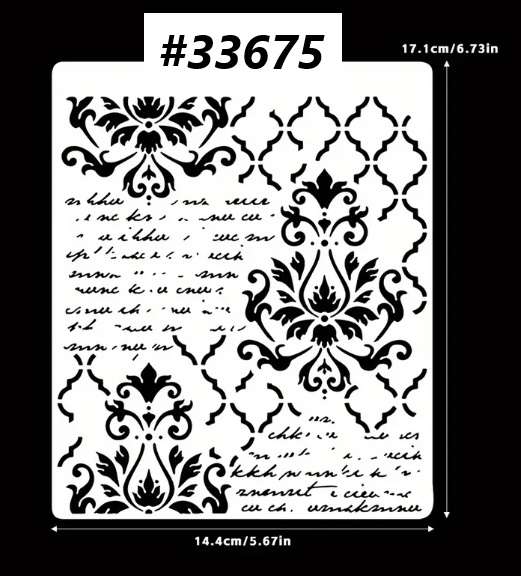 Stencil / Mask / Mixed Media - Vintage Damask