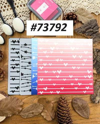 Stencil / Mask / Mixed Media - Hearts and Stars (set of 2)