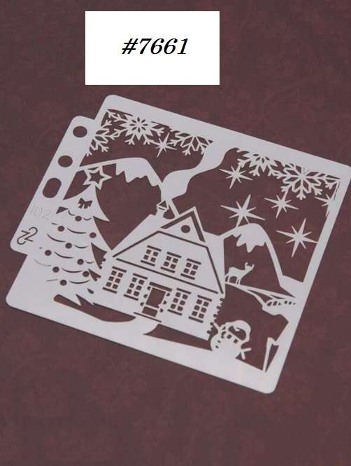 Stencil / Mask / Mixed Media - Home for the Holidays