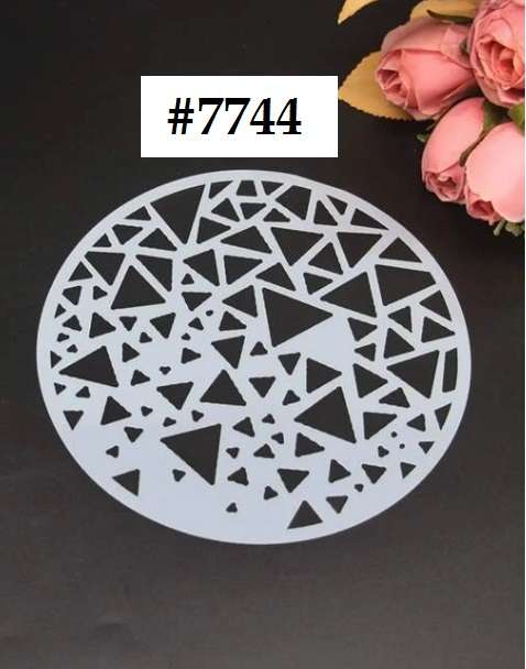 Stencil / Mask / Mixed Media - Triangle trio