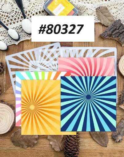Stencil / Mask / Mixed Media - Lovely Layers - Sunlight rays (set of 4)
