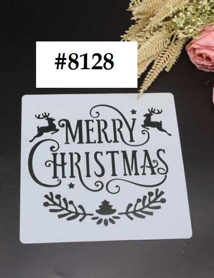 Stencil / Mask / Mixed Media - Merry Christmas