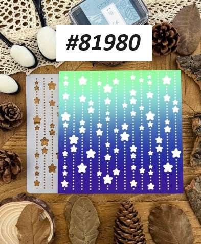 Stencil / Mask / Mixed Media - Lovely Stars