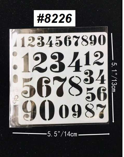 Stencil / Mask / Mixed Media - Numbers