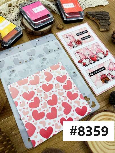 Stencil / Mask / Mixed Media - Heart Builder (3 piece layering stencil)