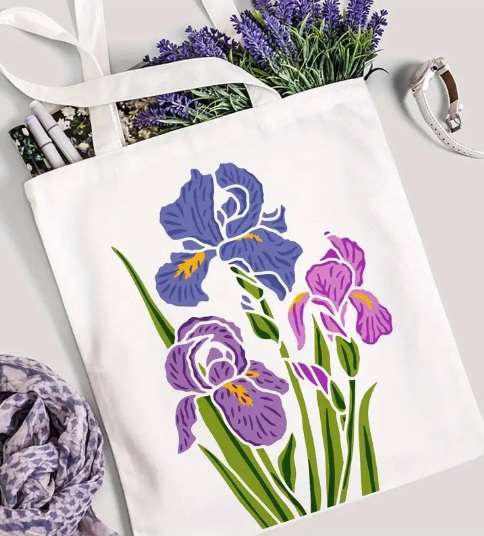 Stencil / Mask / Mixed Media / Decor - Layered Iris