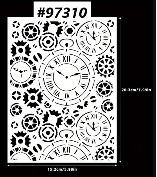 Stencil / Mask / Mixed Media - Gear Chronograph