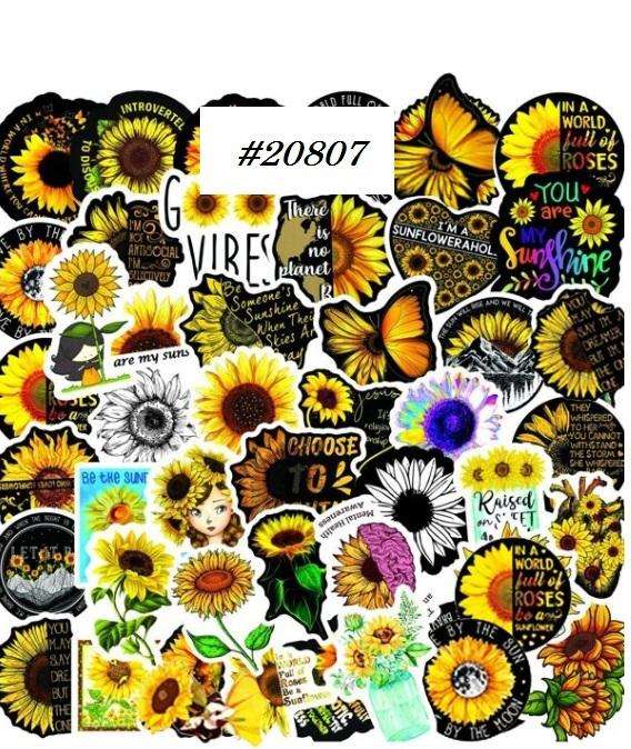Scrapbooking supplies / Scrapbooking embellishment - Sticker - Sunflower - 50 piece
