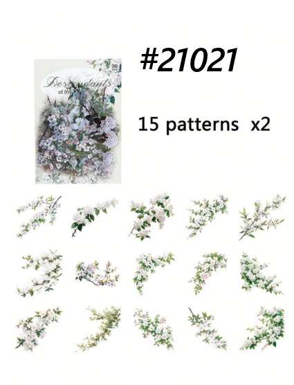 Cardmaking / Scrapbooking - PET Sticker - Spring Blossoms - 30 piece