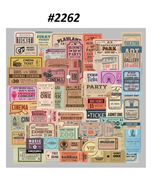 Scrapbooking supplies / Scrapbooking embellishment - Sticker - Retro Stickers - 50 piece