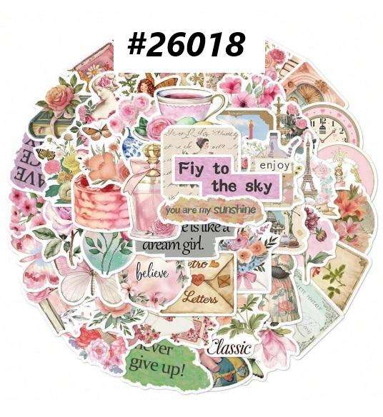 Scrapbooking supplies / Scrapbooking embellishment - Sticker - Fly to the Sky - 50 piece