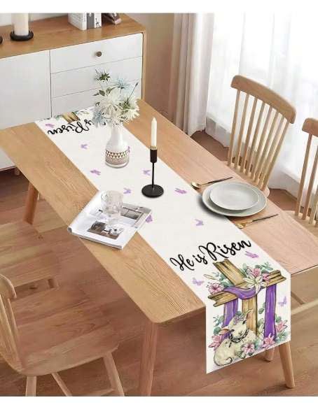 Table Runner - Easter (He is Risen) (33 x 183cm)