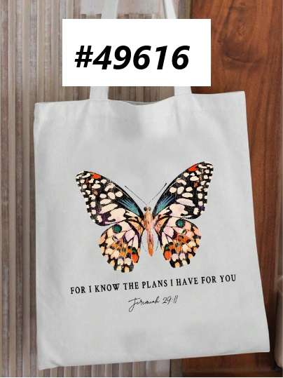 Craft tote - For I know the plans - Bible Journaling / Shopping tote