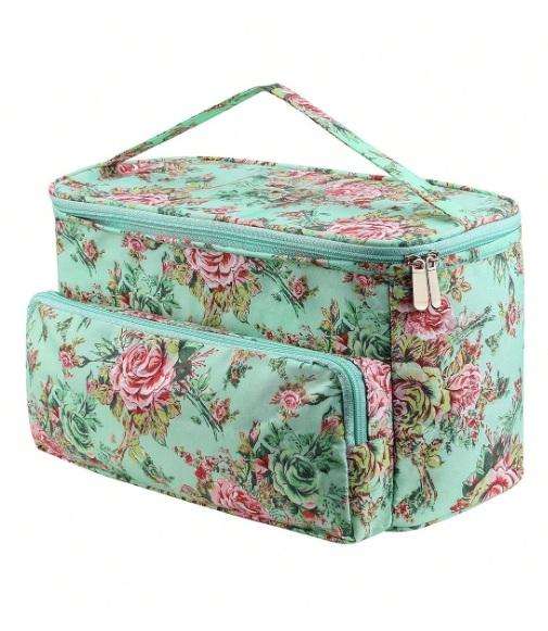 Large Capacity Yarn Storage Bag - Green Peony