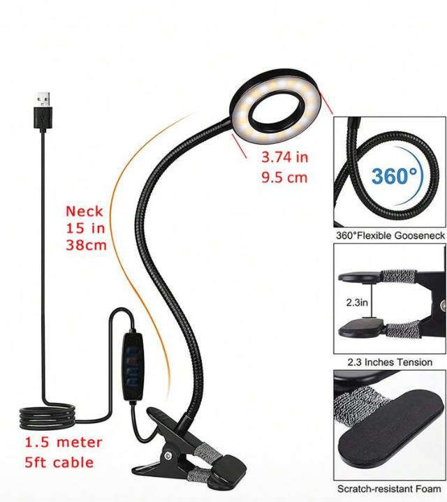 Led Magnifying clip on lamp