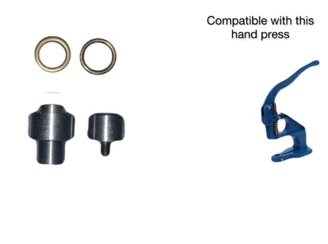 Die set for 14mm eyelets