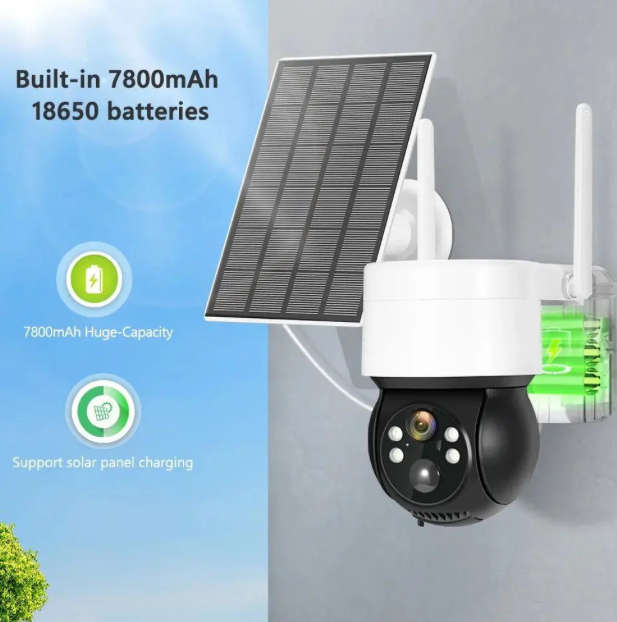 4g Sim card Solar Outdoor Security Wireless PTZ Camera Icsee app