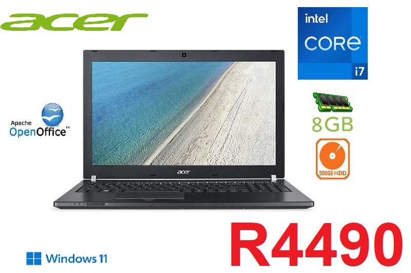 ACER TravelMate TMP64 14" 3G LTE Ultrabook CORE I7-8GB-500GB-WINDOWS 11
