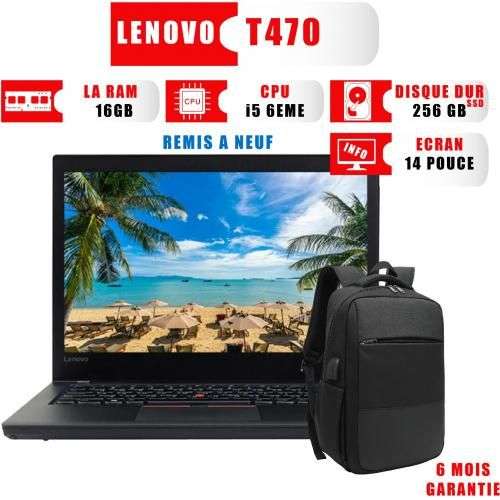 Refurbished Lenovo T470 Core I5 16GB RAM 256GB SSD Notebook