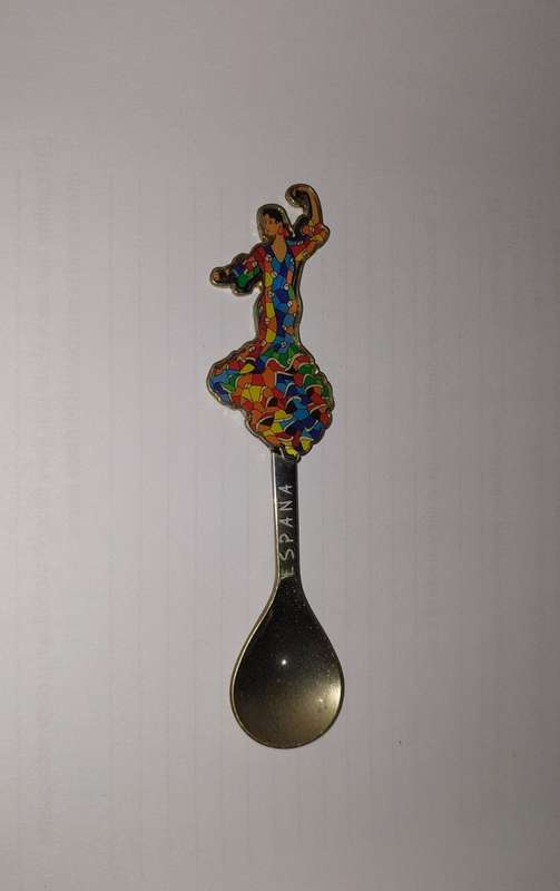 Little spoon Bailaora flounces dress Gaudi style-collectable antique teaspoons espana(tea spoon)
